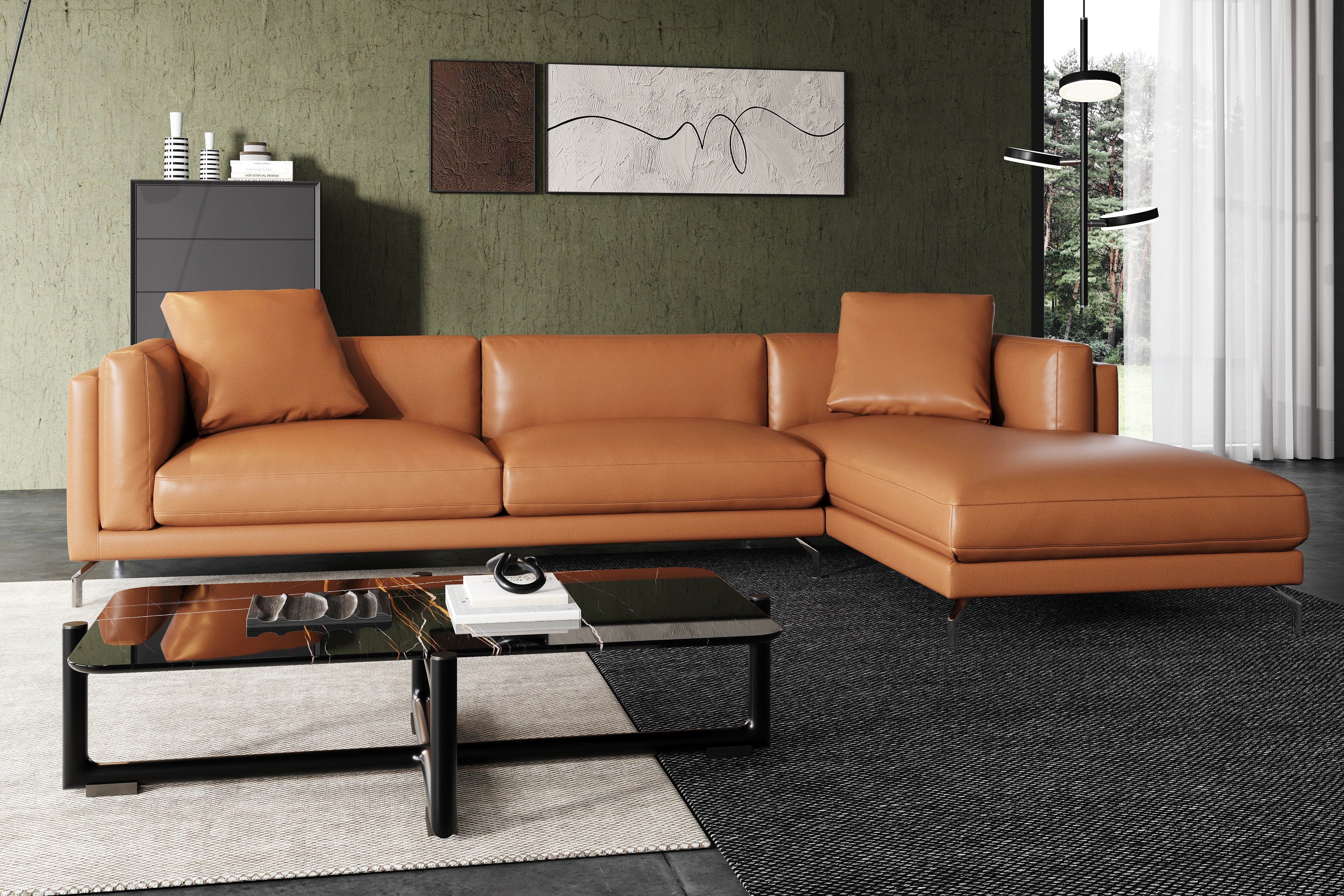 Zadar Leather Sectional Lounge - Image 50