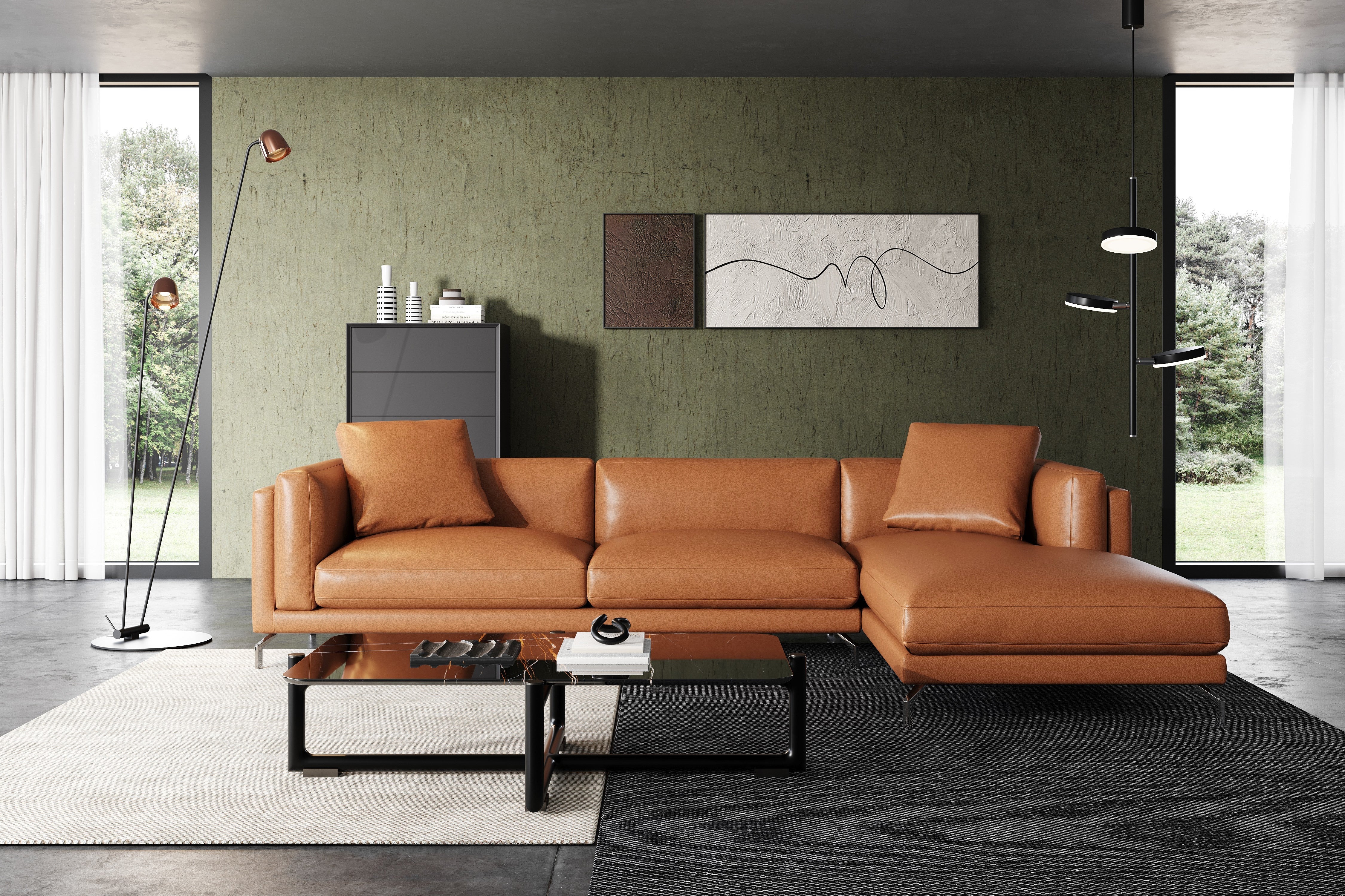 Zadar Leather Sectional Lounge - Image 52