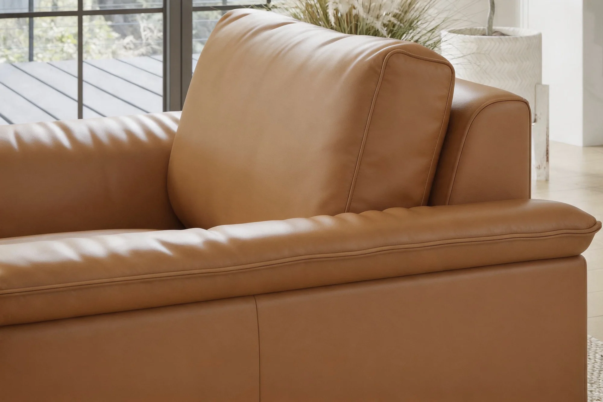 Zaira Leather Accent Chair - Image 5