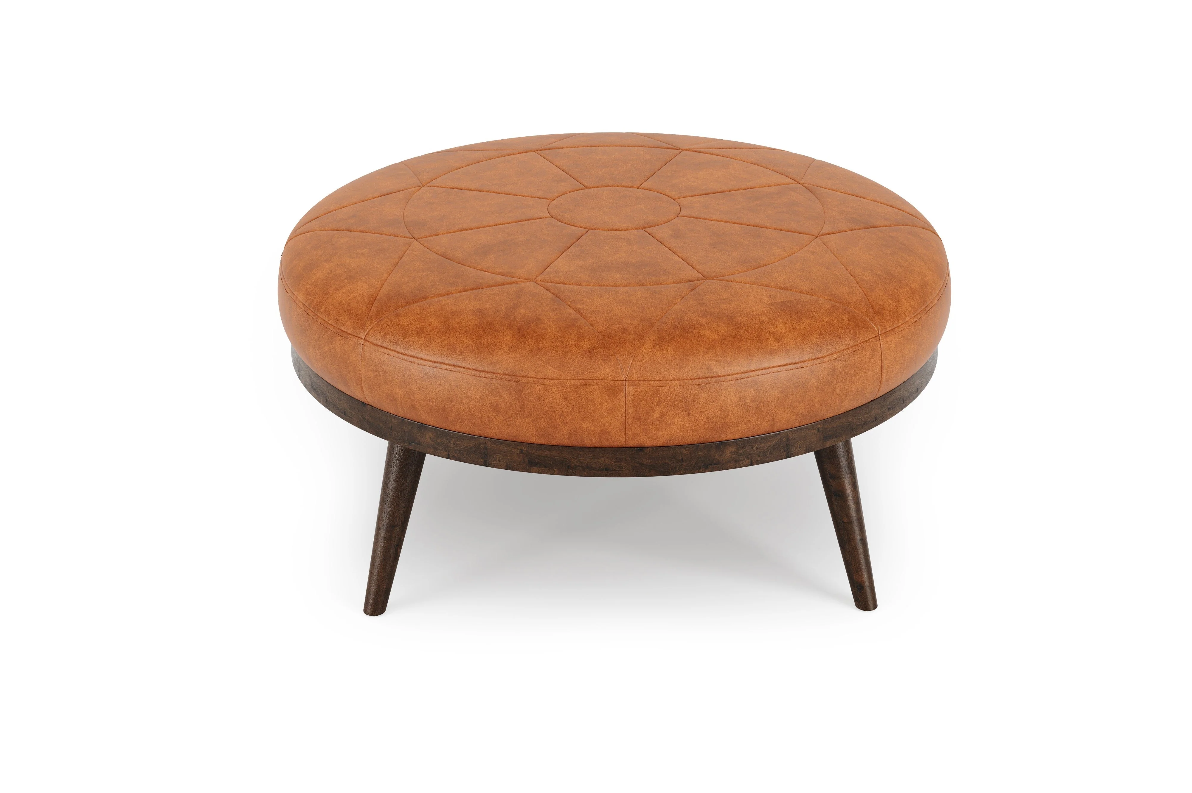 Zoe Leather Ottoman - Image 7