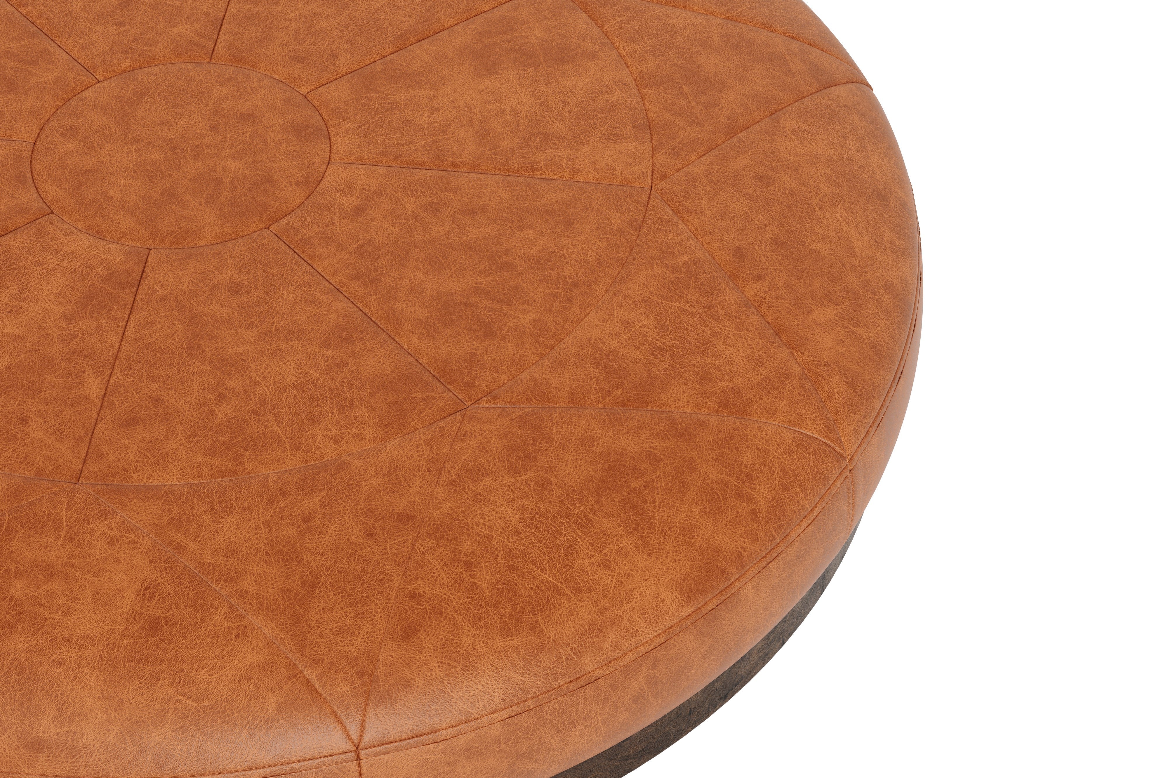 Zoe Leather Ottoman - Image 9